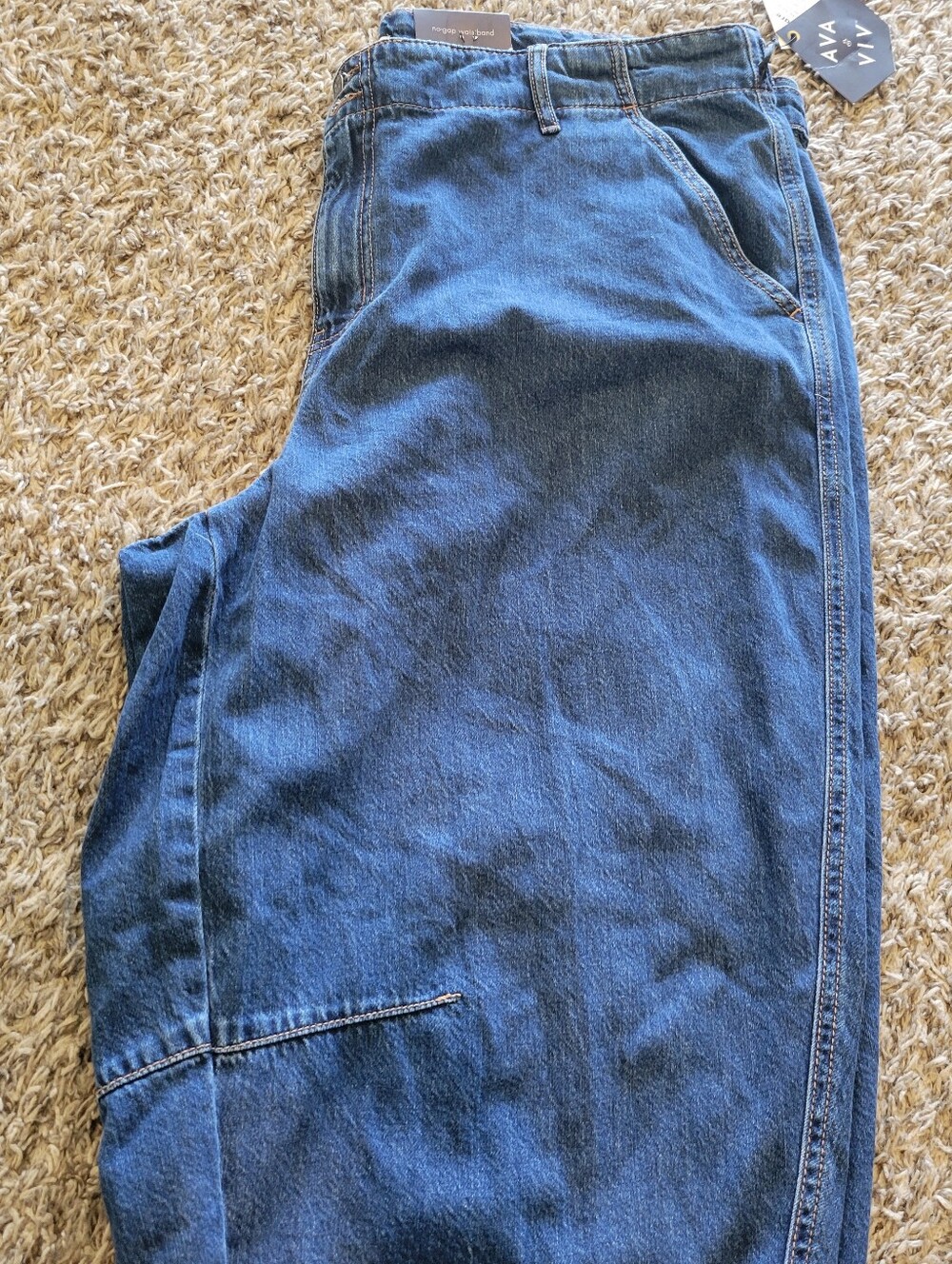 NWT Ava & Viv Plus Size 20 Regular Jeans High Rise Curvy Trouser - Picture 4 of 15